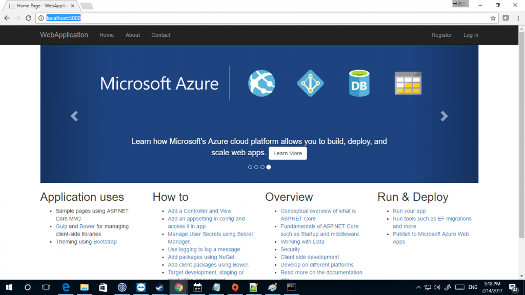 Getting Started With Net Core Exploration Space